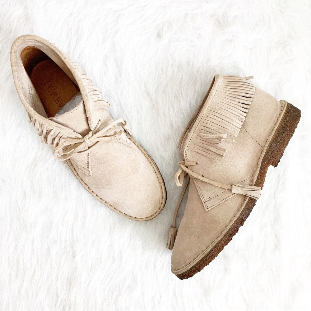 J. CREW MacAlister Suede Fringe Ankle Booties 7.5
